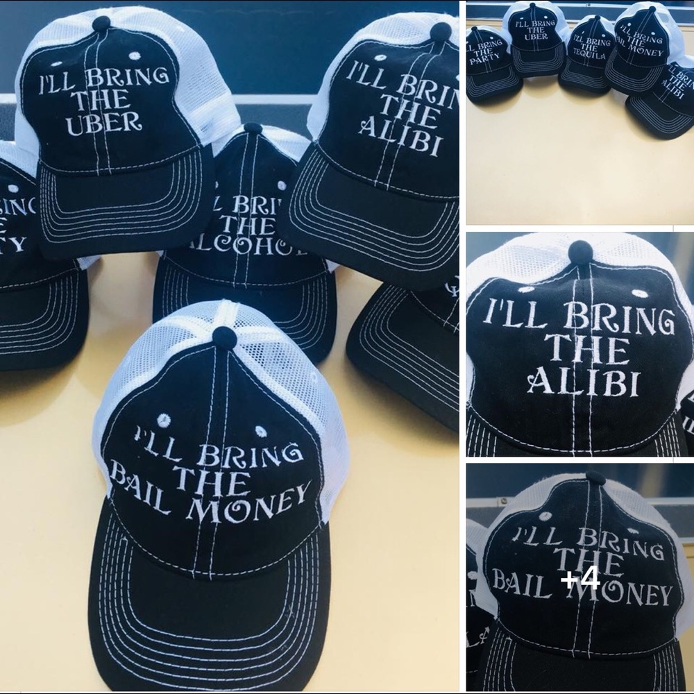 Girls trucker caps custom embroidered 6 for $50.00